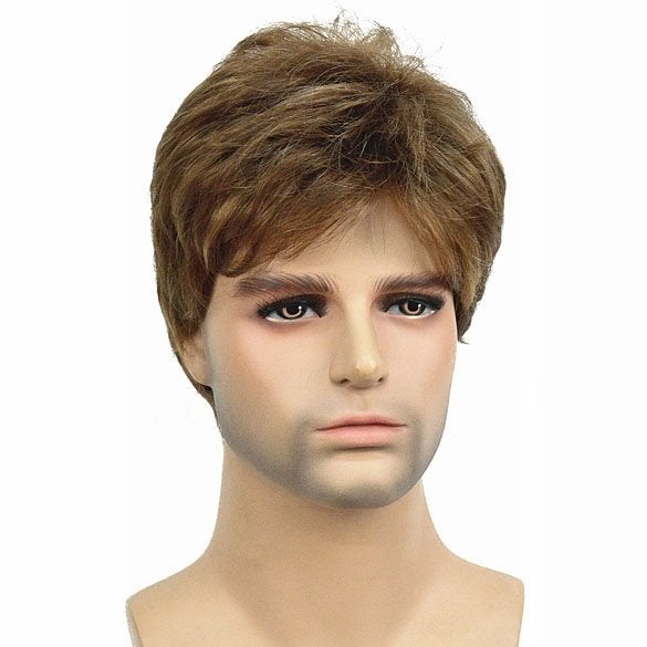 Mannen pruik kort haar in laagjes kleur 12H124, Verzenden, Nieuw
