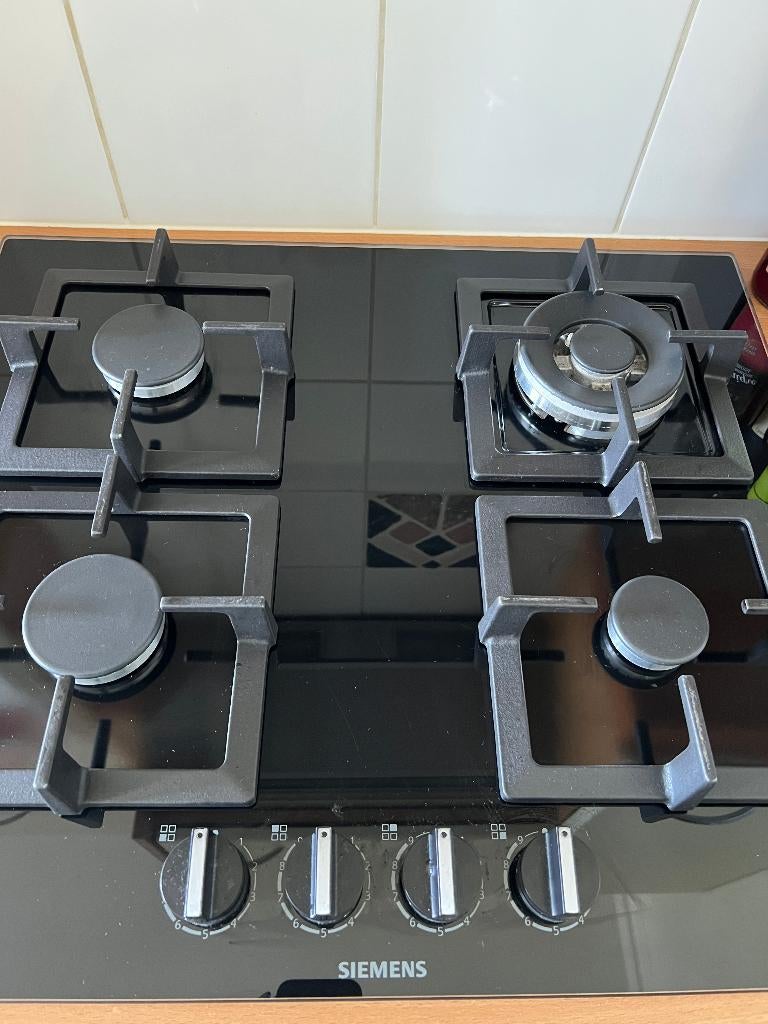 Siemens gaskookplaat, Elektronische apparatuur, Kookplaten, Ophalen, 4 kookzones, Zo goed als nieuw, Inbouw