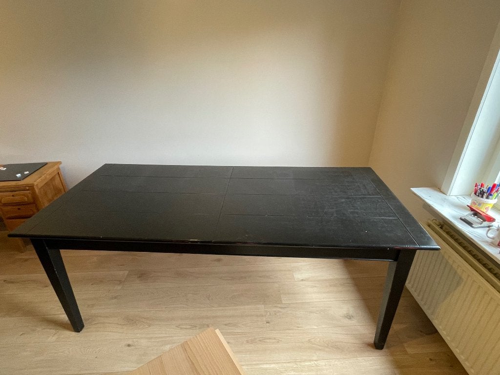 grote eettafel met 8 stoelen, Ophalen, Gebruikt, 200 cm of meer, 50 tot 100 cm