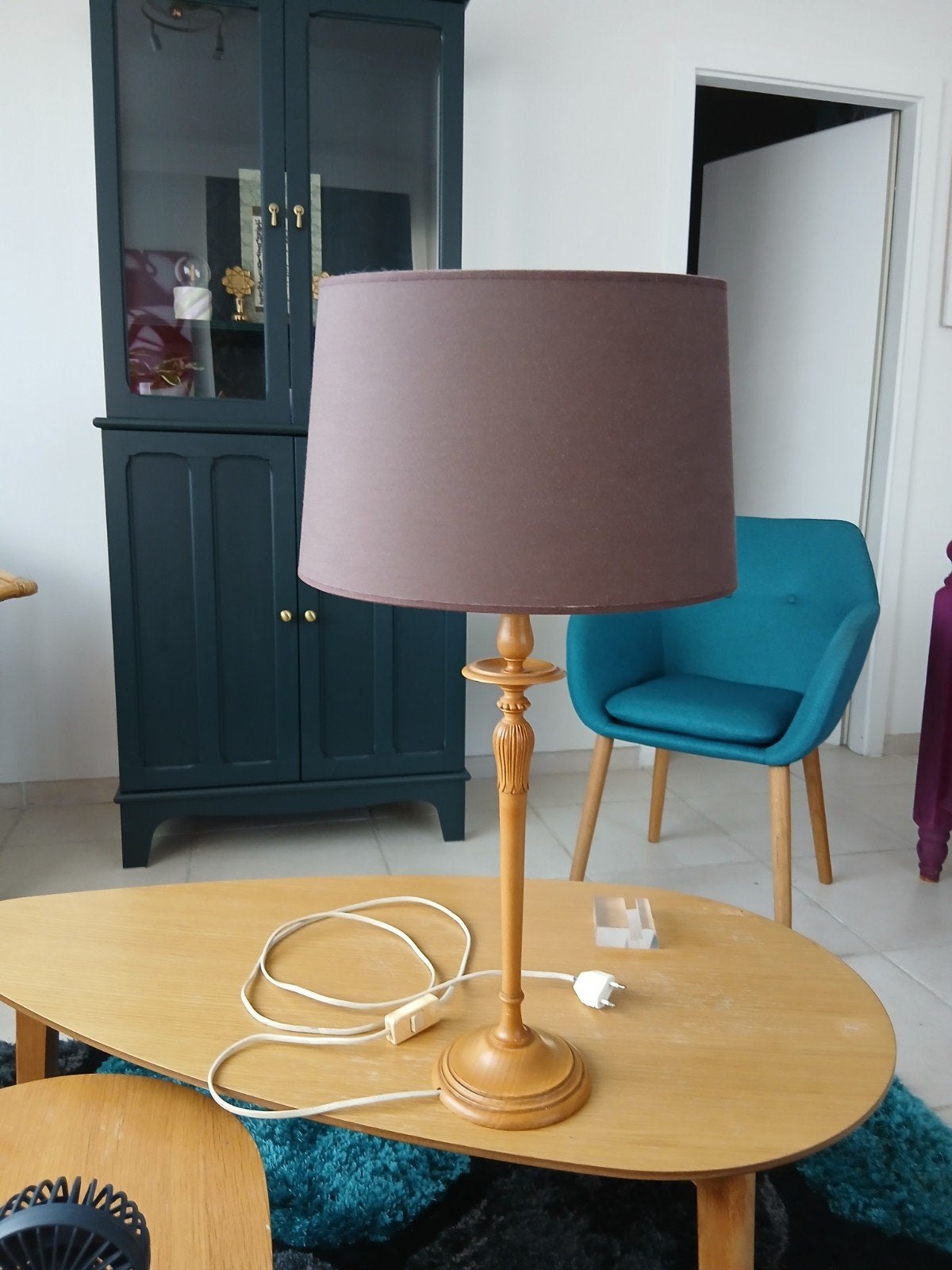 Lampe, Maison & Meubles, Marron, Enlèvement, Comme neuf
