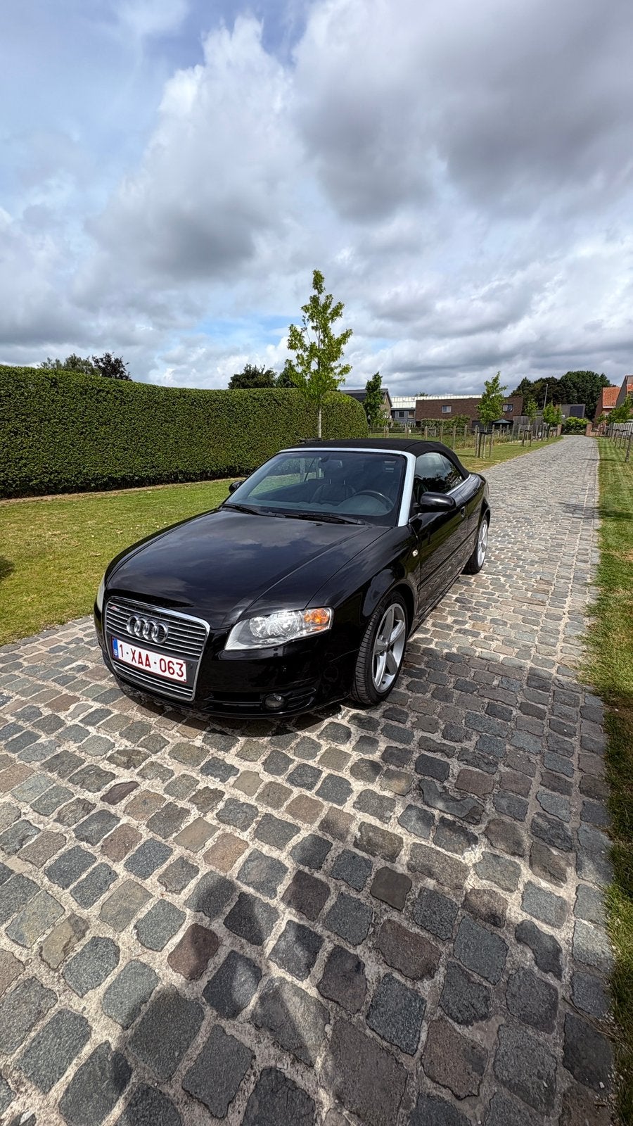 Audi A4 S-line cabrio b7 facelift 2.0tdi, Auto's, Voorwielaandrijving, 4 zetels, Zwart, 4 cilinders