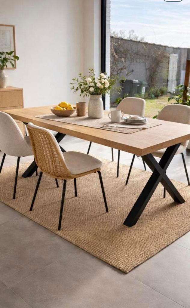 Tafel maddox french oak 100cm x 200cm, Huis en Inrichting, Tafels | Eettafels, Ophalen, Zo goed als nieuw