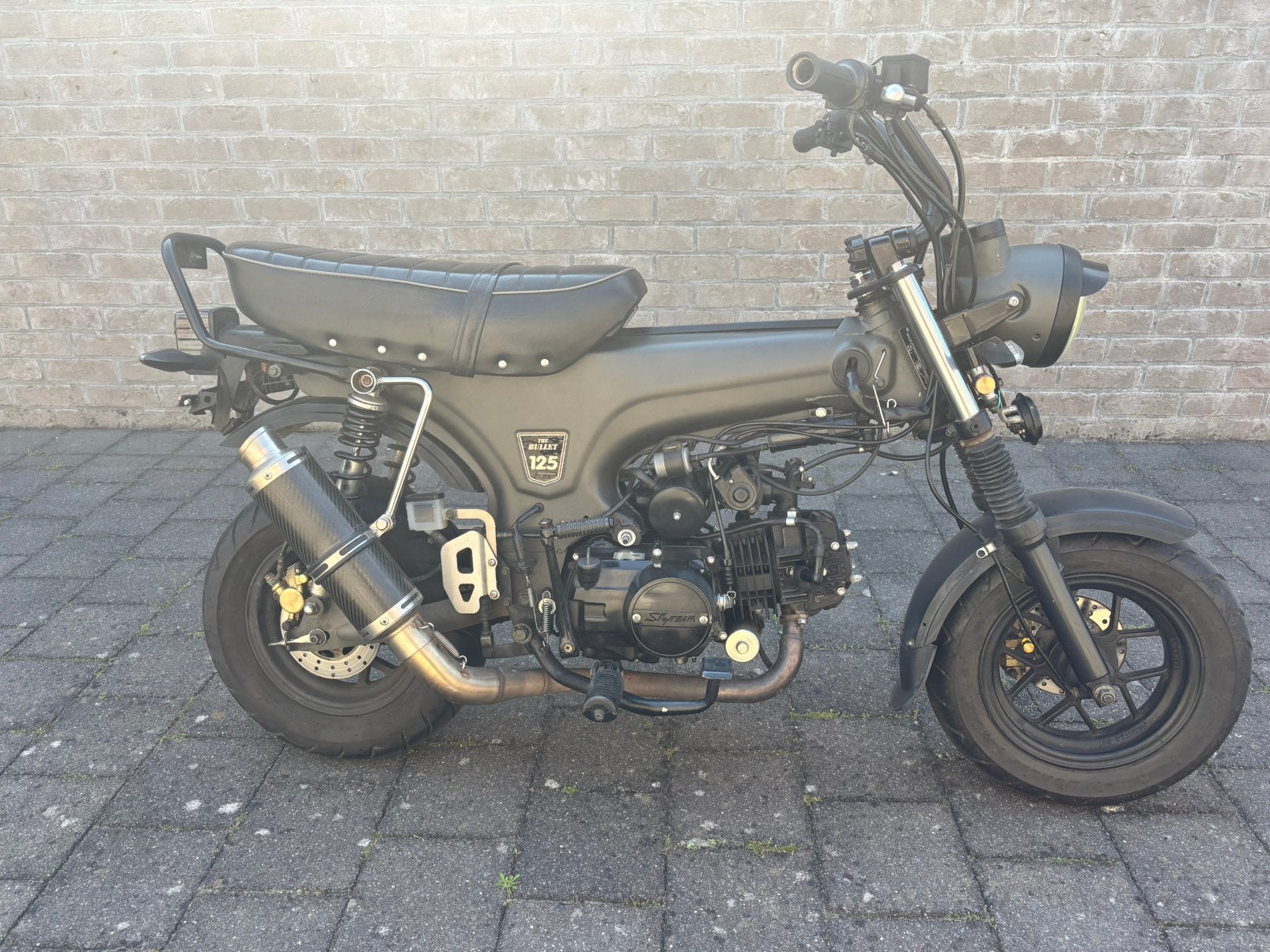 Skyteam Dax (125cc) - Mat Zwart, Vélos & Vélomoteurs, Enlèvement, Comme neuf