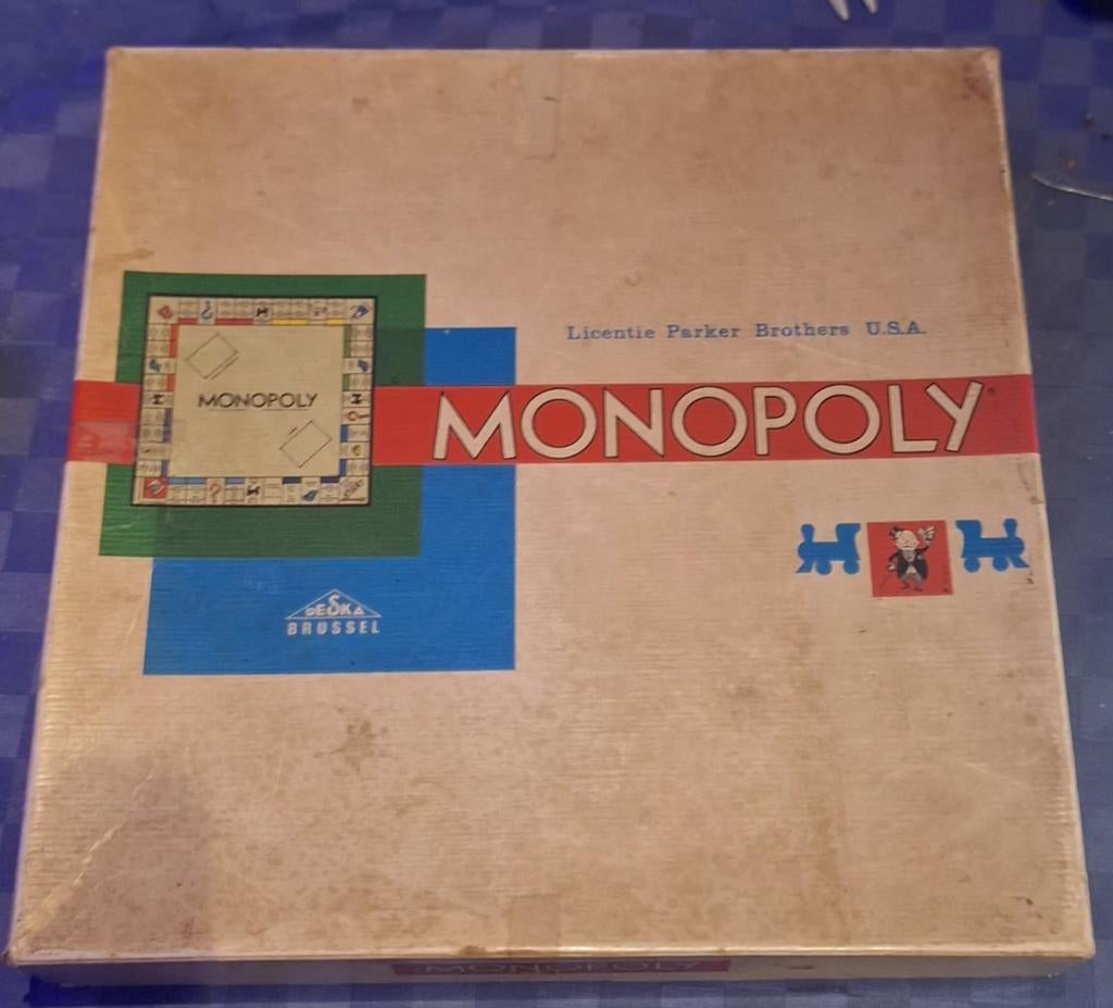 Monopoly Vintage Deska Brussel 1960/70, Hobby en Vrije tijd, Gezelschapsspellen | Bordspellen, Ophalen of Verzenden