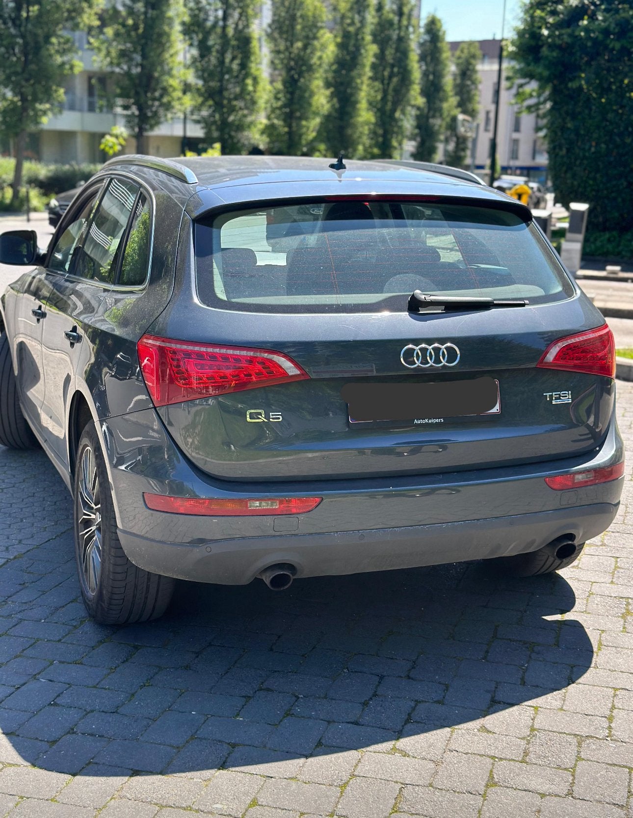 Audi Q5 Quattro 2.0 Tfsi 211pk GOED LEZEN, Auto's, Euro 5, Zwart, Q5, Leder