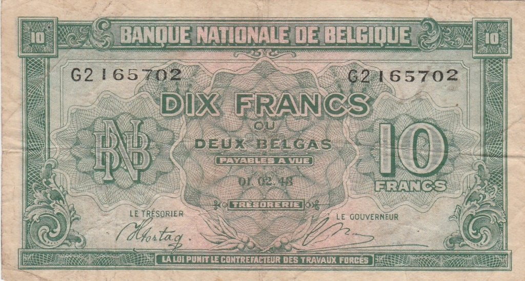 10 Frank Belgie 1943, Postzegels en Munten, Munten | België, Ophalen of Verzenden, Losse munt