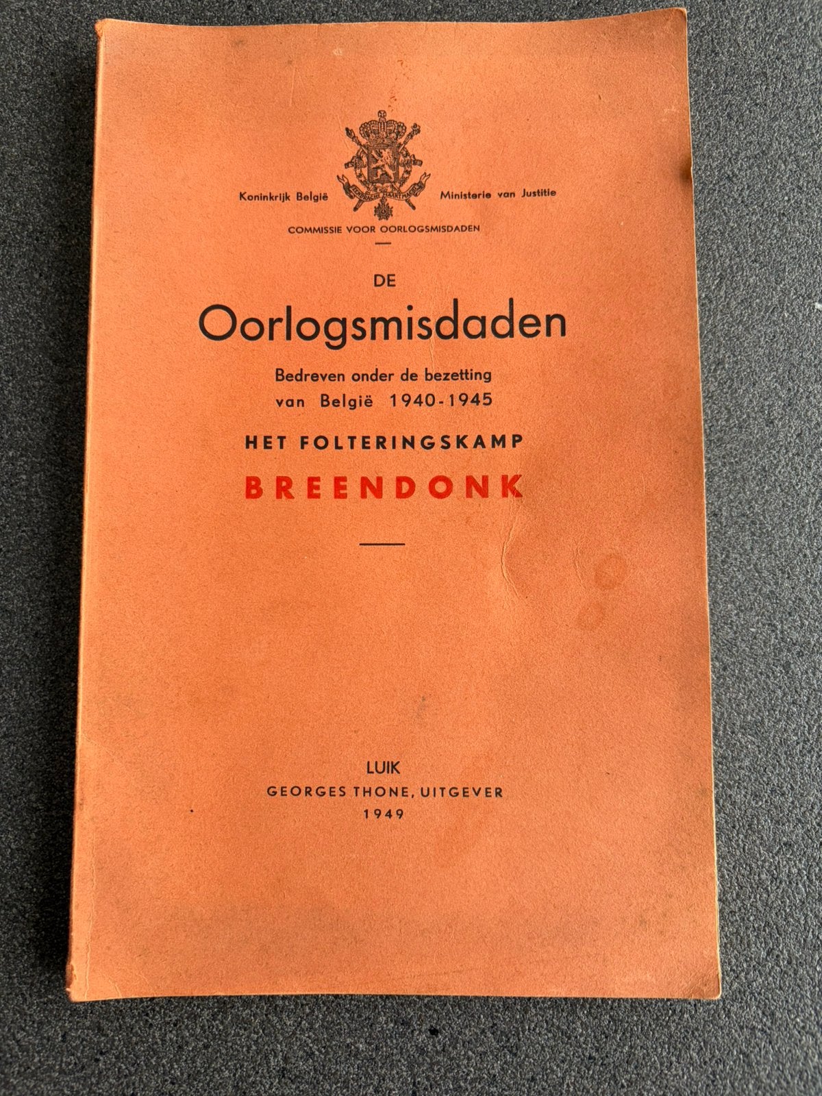 Oorlogsmisdaden Breendonk 1940 - 1945, Boeken, Oorlog en Militair, Ophalen of Verzenden, Overige onderwerpen, Tweede Wereldoorlog