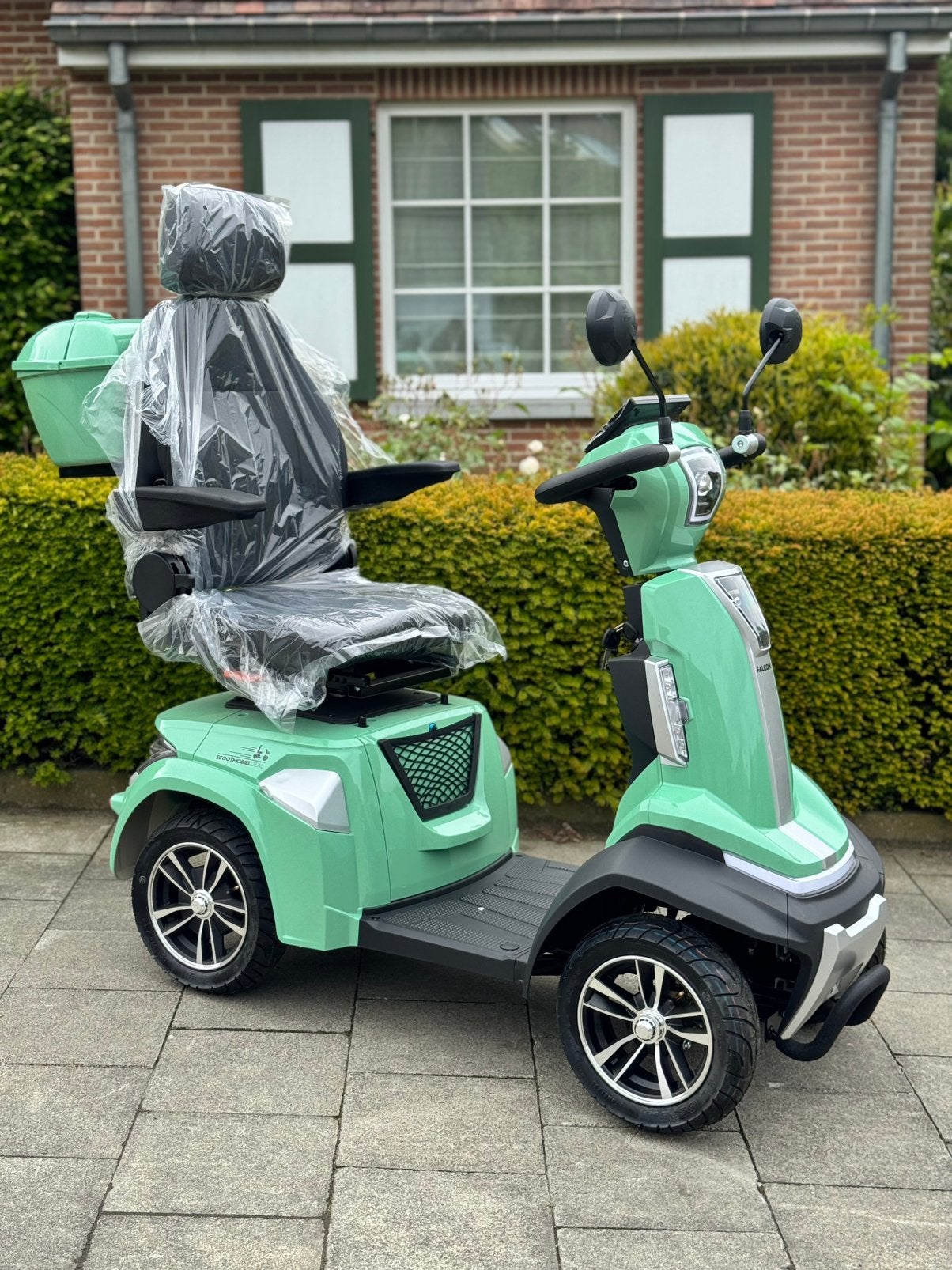 Nieuw Scootmobiel Falcon 20km/u met uitneembare lithium accu, Ophalen of Verzenden, Inklapbaar, Nieuw, Elektrische rolstoel