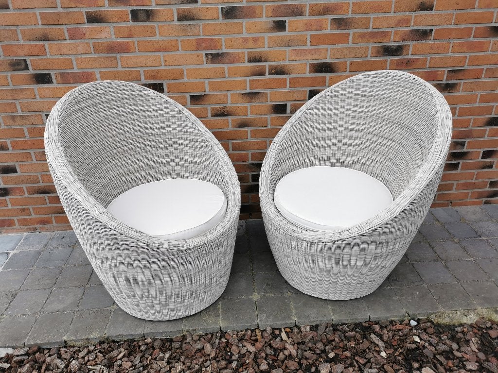 Twee zetels voor buiten of binnen, Ophalen of Verzenden, Zo goed als nieuw, Riet of Rotan, Modern