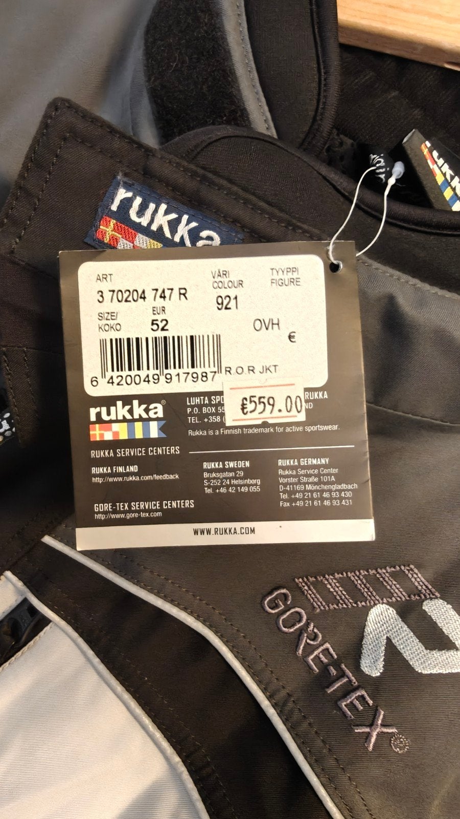 Rukka Gore-Tex Touring motorjas - Maat 52 - Nieuw, Ophalen of Verzenden, Nieuw met kaartje, Jas | textiel