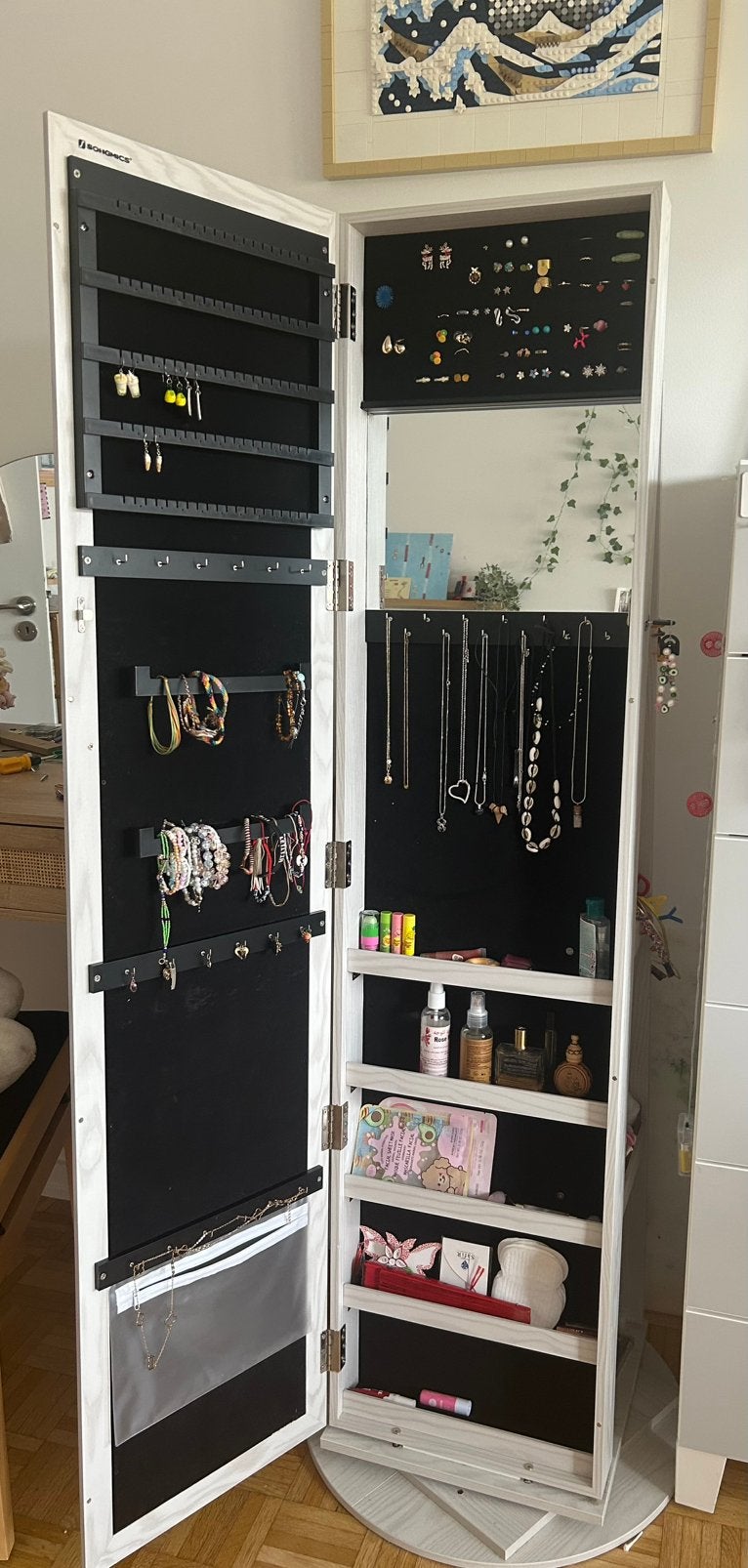 Armoire a bijoux 3 en 1 avec miroir, Maison & Meubles, Enlèvement, Comme neuf