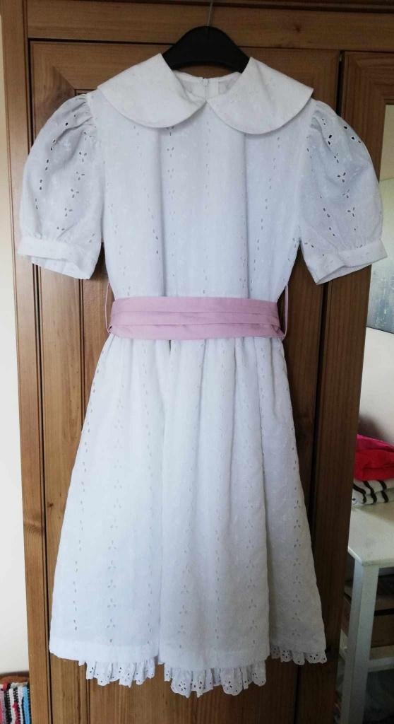 Robe blanche en broderie anglaise, pour faire la fête !, Enlèvement ou Envoi, Comme neuf, Fille, Robe ou Jupe