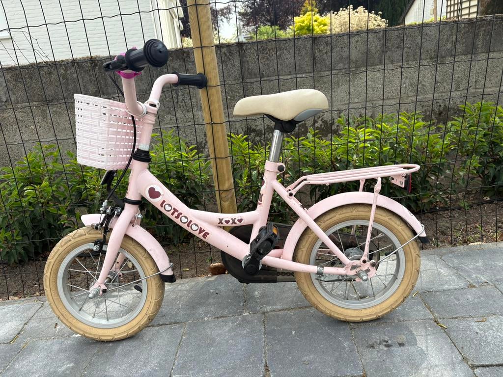 Eerste kinder fiets 12 inch, Ophalen, Terugtraprem, Zijwieltjes, Gebruikt
