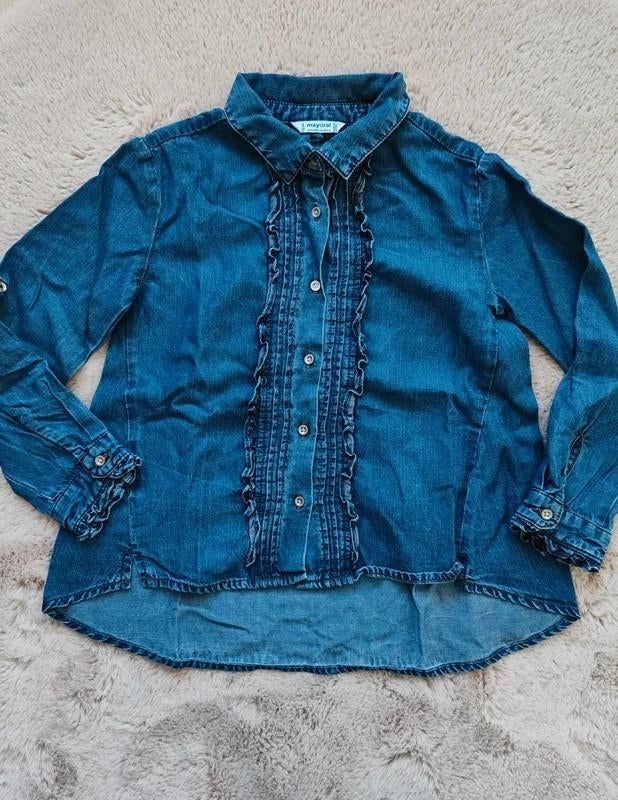 Mayoral jeanshemd, Kinderen en Baby's, Meisje, Overhemd of Blouse, MAYORAL, Ophalen of Verzenden