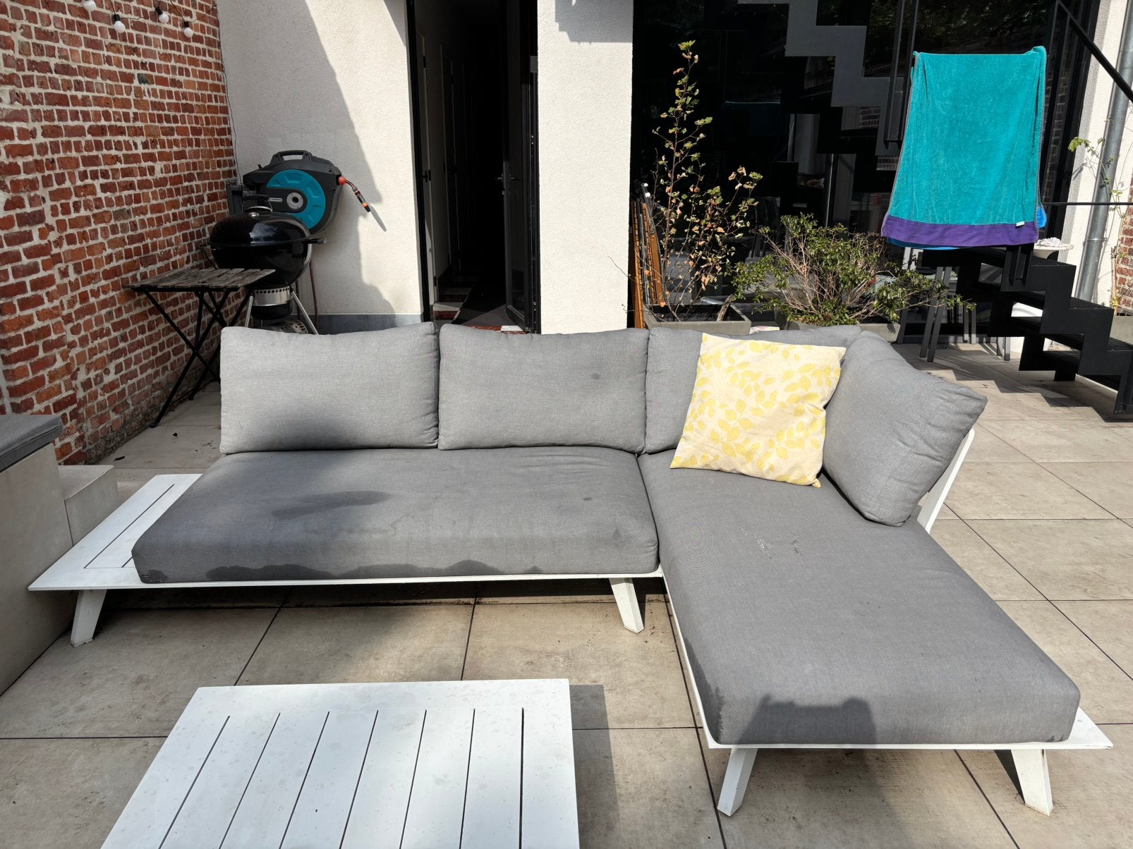 Bristol loungeset met gratis tafel, Tuin en Terras, Ophalen, 4 zitplaatsen, Gebruikt, Bank
