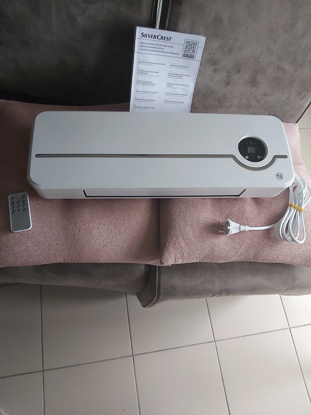 Keramische muur ventilatorkachel Silvercrest, Ophalen