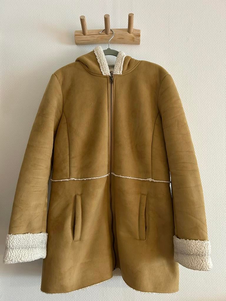 Beige winterjas Roxy maat L, Ophalen of Verzenden, Zo goed als nieuw, Maat 42/44 (L), Beige