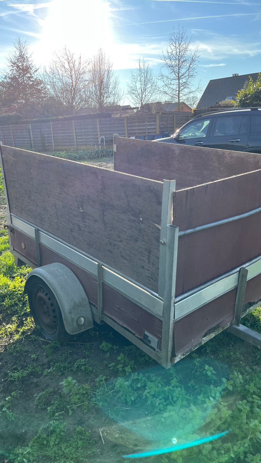 Enkel as aanhanger, Auto diversen, Aanhangers en Bagagewagens, Ophalen, Gebruikt