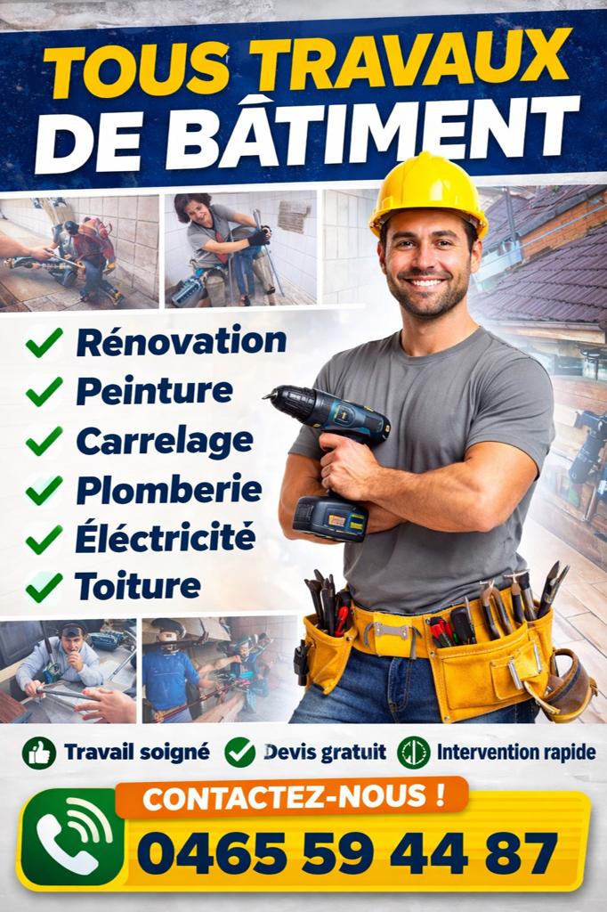 Pour tous les travaux du bâtiment, Diversen, Overige Diversen, Zo goed als nieuw, Ophalen