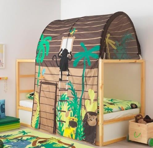 Keerbaar bed IKEA KURA met bedtent, Kinderen en Baby's, Ophalen, Gebruikt, Halfhoogslaper