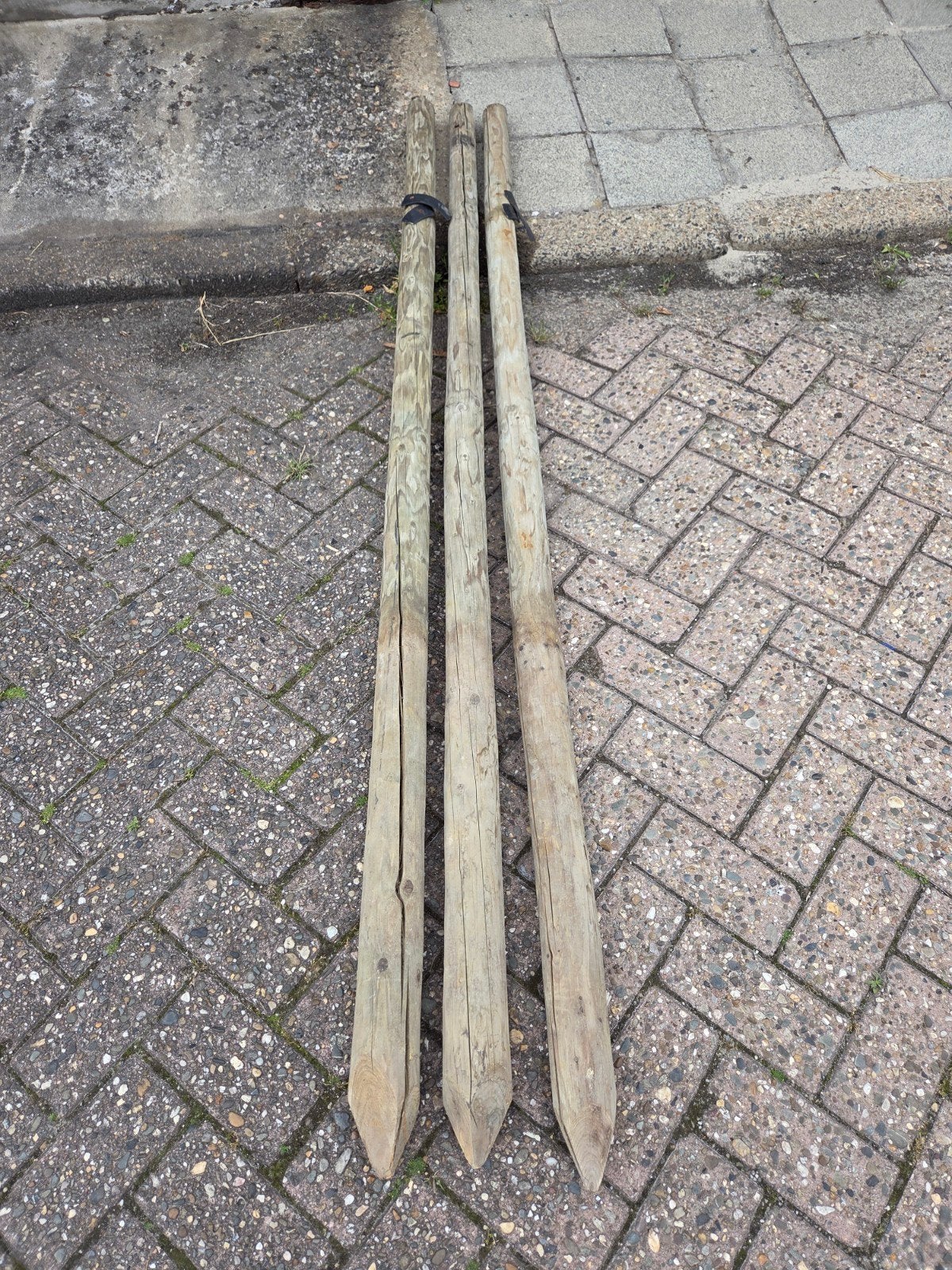 Ronde houten paal, Tuin en Terras, Ophalen, Palen