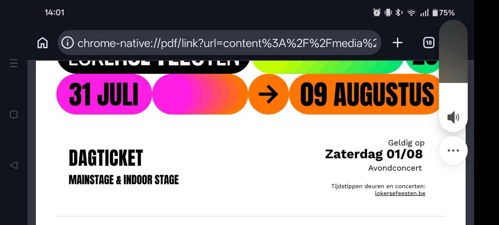 3x Lokerse feesten zat 01aug + drankvoucher, Tickets & Billets, Trois personnes ou plus