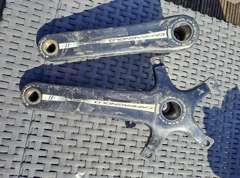 Crank CAMPAGNOLO RECORD 175, topstaat, 11sp., Fietsen en Brommers, Fietsonderdelen, Crankstel of Pedalen, Racefiets, Ophalen