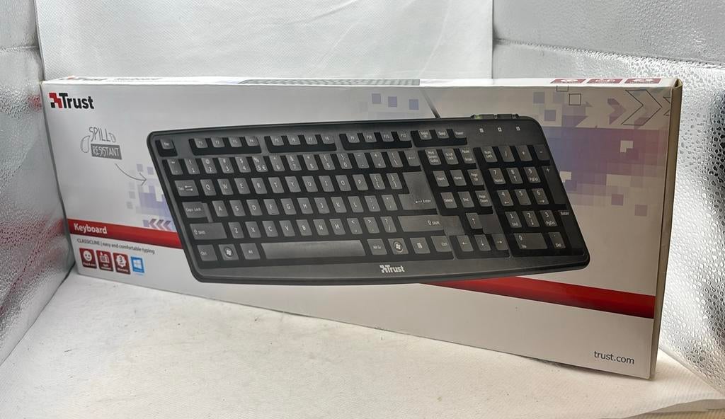 Trust ClassicLine Wired Keyboard - Spit Resistant - Black, Ophalen of Verzenden
