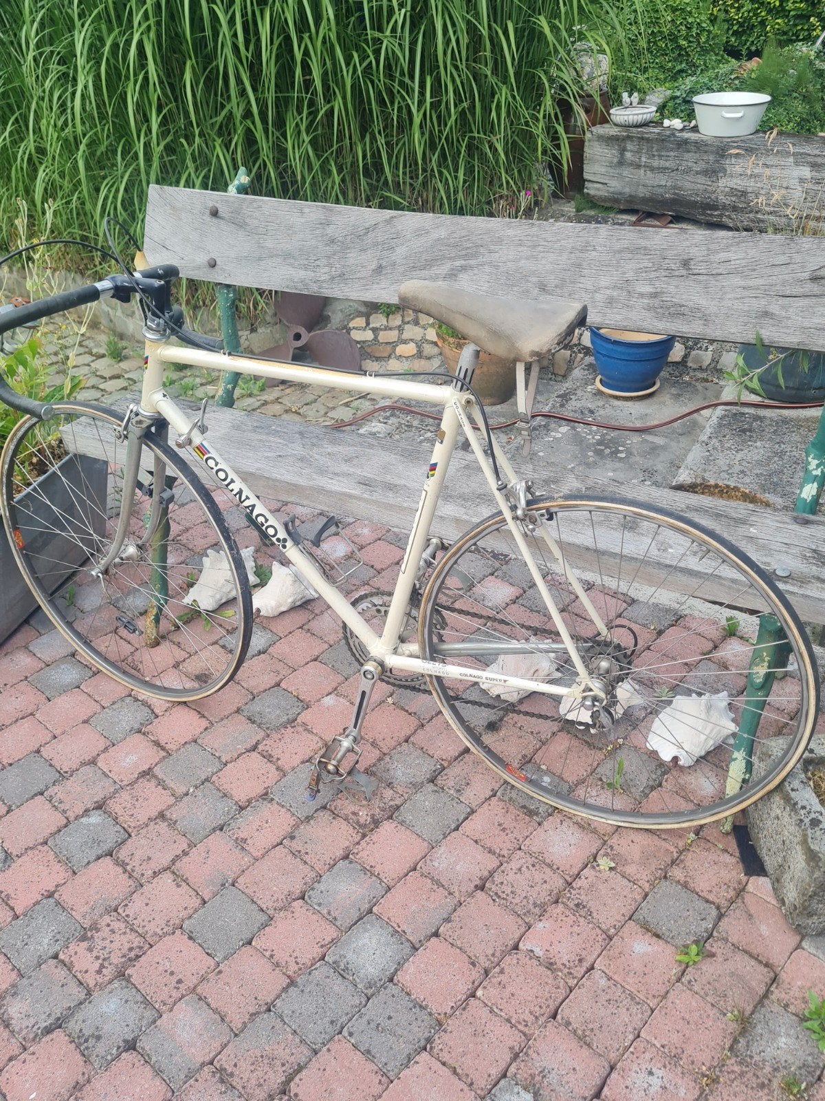 Colnago koersfiets met campagnola onderdelen., Fietsen en Brommers, Ophalen