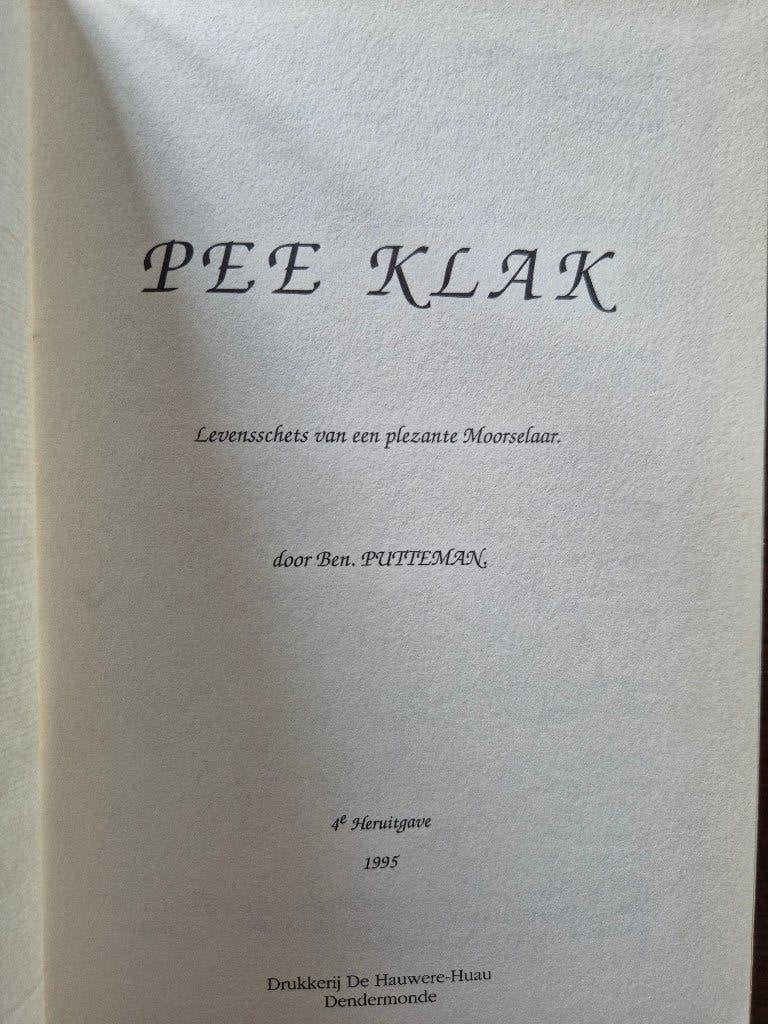Pee Klak levensschets - Ben Putteman, Ophalen of Verzenden, Nieuw