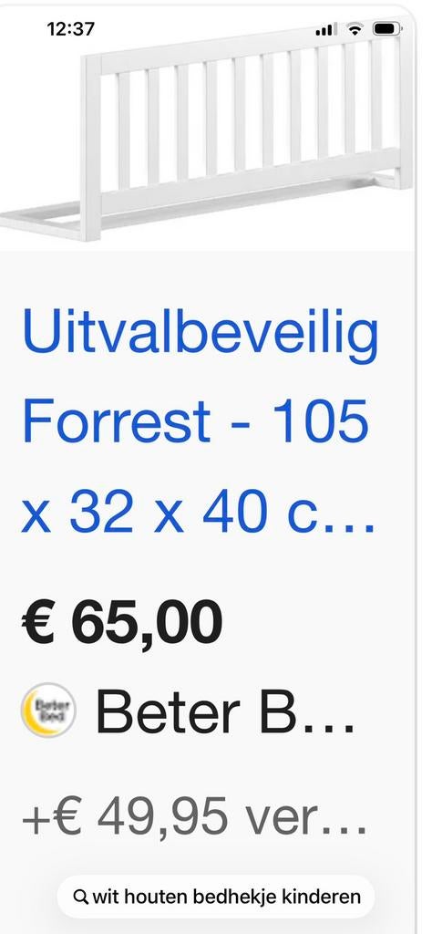 Wit bedhekje hout, Ophalen, Zo goed als nieuw