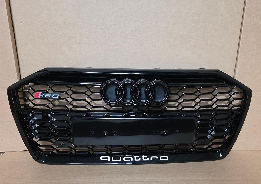 Grill Audi A6 C8 4K S-line S6 RS6 LOOK GRILLE HOOGLANS ZWART, Neuf, -, Origine de la pièce connue, Audi