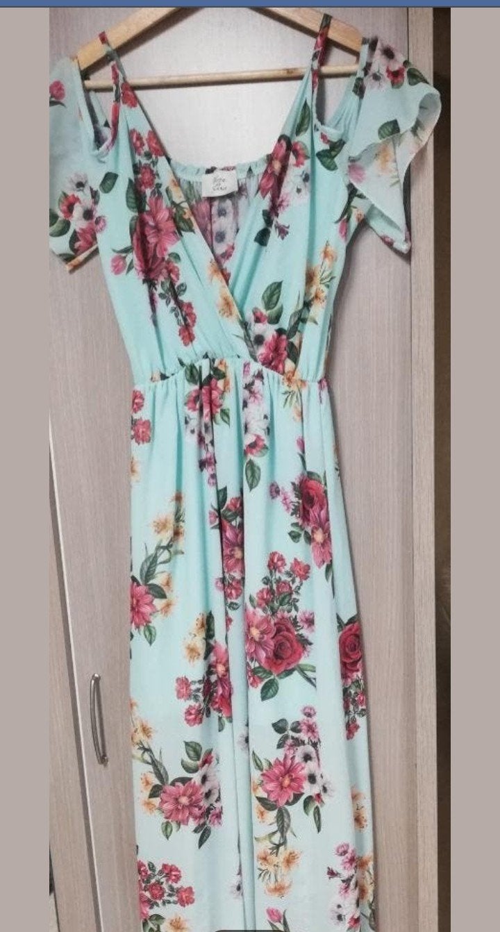 Prachtige zomerjurk, als nieuw! Koopje!, Kleding | Dames, Ophalen of Verzenden, Zo goed als nieuw, Maat 42/44 (L), Onder de knie