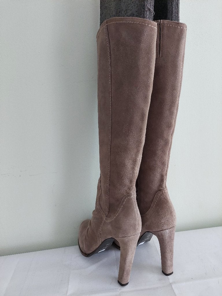 51C* BATA sexy bottes high heels taupe cuir (38), Autres couleurs, Bata, Porté, Bottes hautes