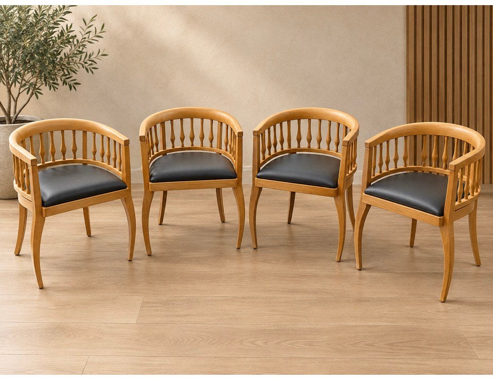 Stoelen, Huis en Inrichting, Gebruikt, Zwart, Vier, Ophalen
