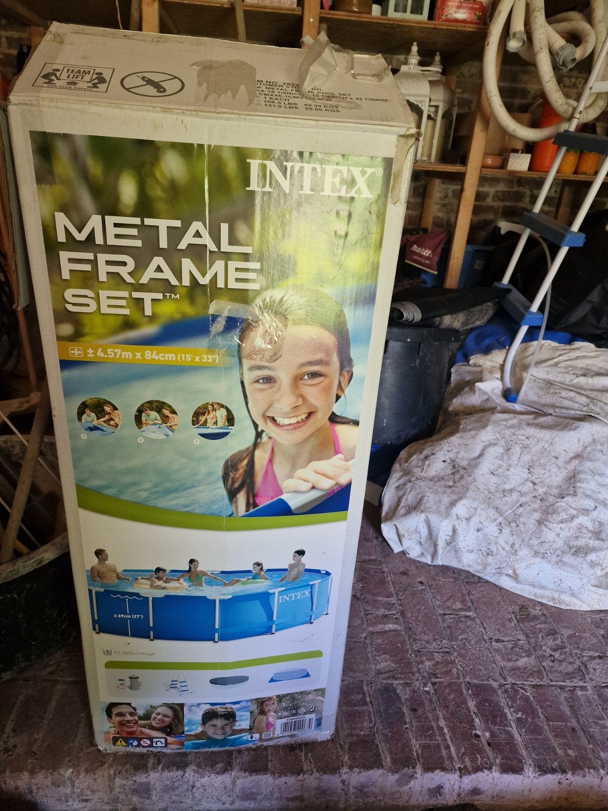 grande piscine intex, Enlèvement