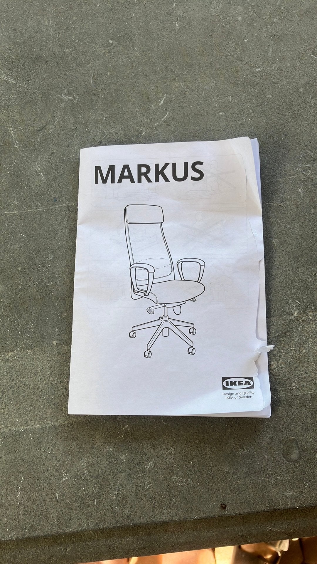 Bureaustoel markus, Huis en Inrichting, Ophalen, Zo goed als nieuw, Grijs, Bureaustoel