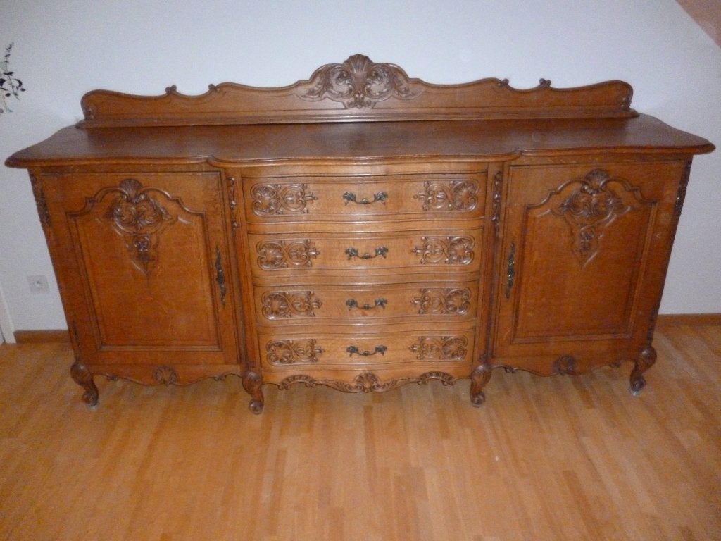 Dressoir Louis XV Chêne massif - Excellent état, 200 cm ou plus, Enlèvement, Utilisé, Chêne
