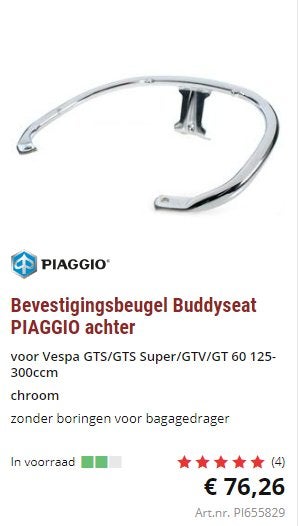 Poignée d'origine pour Vespa GTS, GT et GTV, Enlèvement ou Envoi, Neuf, Vespa