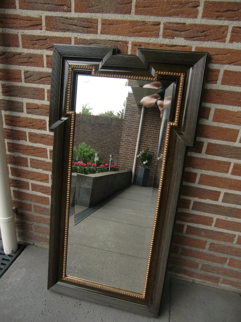 Antieke spiegel, Antiek en Kunst, Ophalen, Overige vormen, 50 tot 100 cm, 100 tot 150 cm