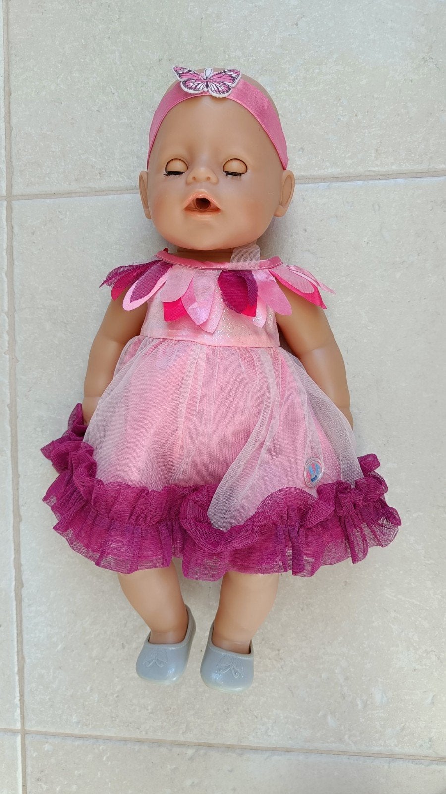baby born prinsessenkleed met schoentjes en haarband, Ophalen of Verzenden