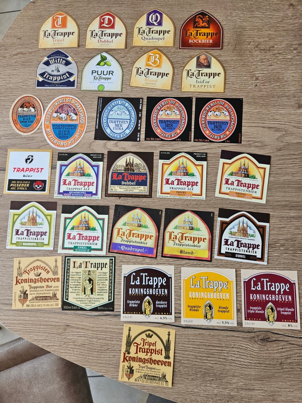 bieretiketten la trappe trappist schaapskooi, Verzamelen, Ophalen of Verzenden, La Trappe