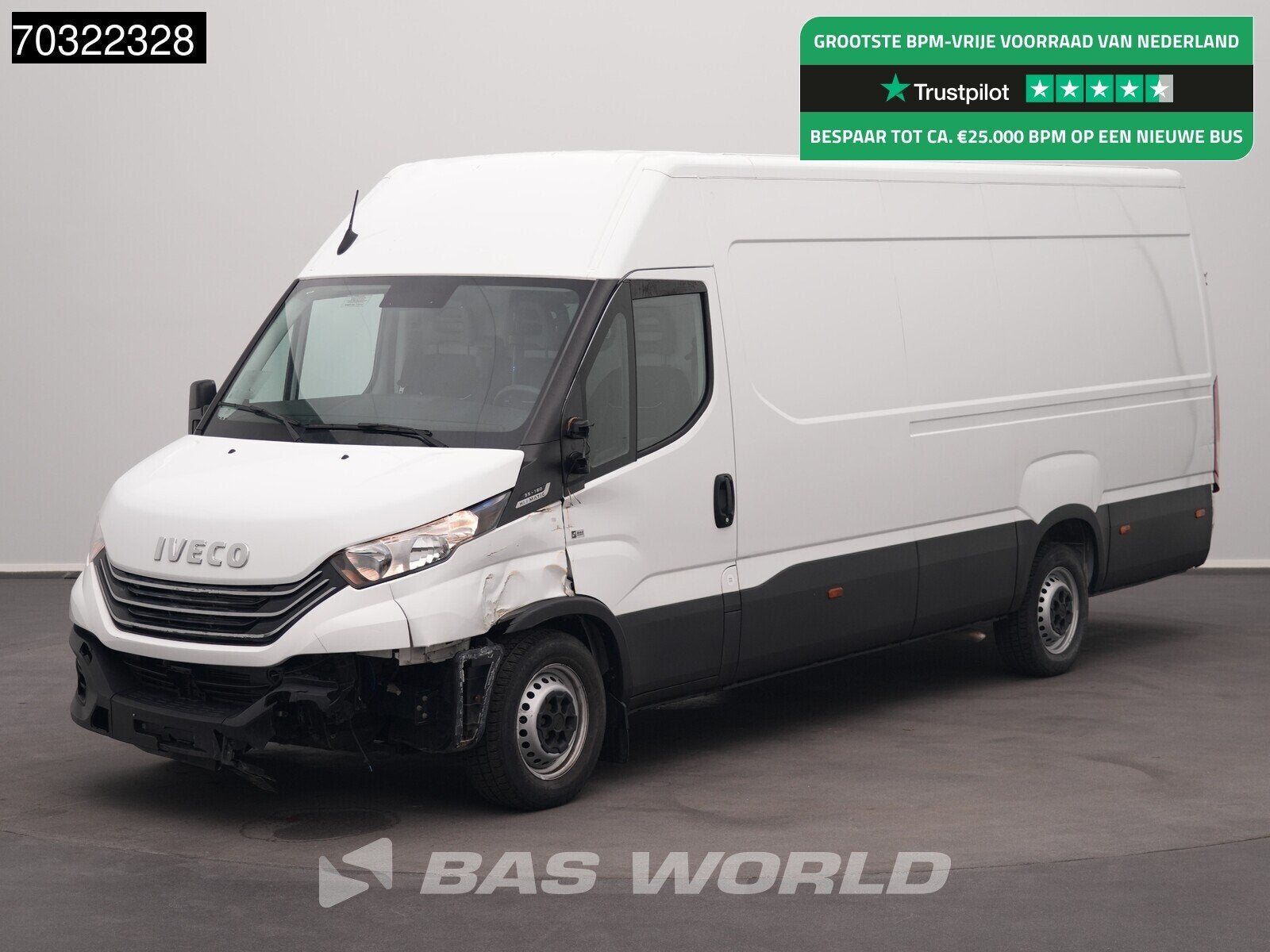 Iveco Daily 35S16 Schade/Damage! Automaat L3H2 160PK Airco C, Auto's, Automaat, Stof, Gebruikt, Euro 6