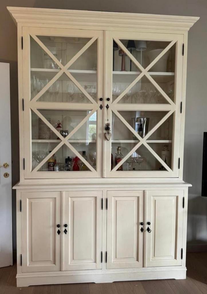 Vitrine kast Flamant, Ophalen, Zo goed als nieuw, Glas, Met deur(en)