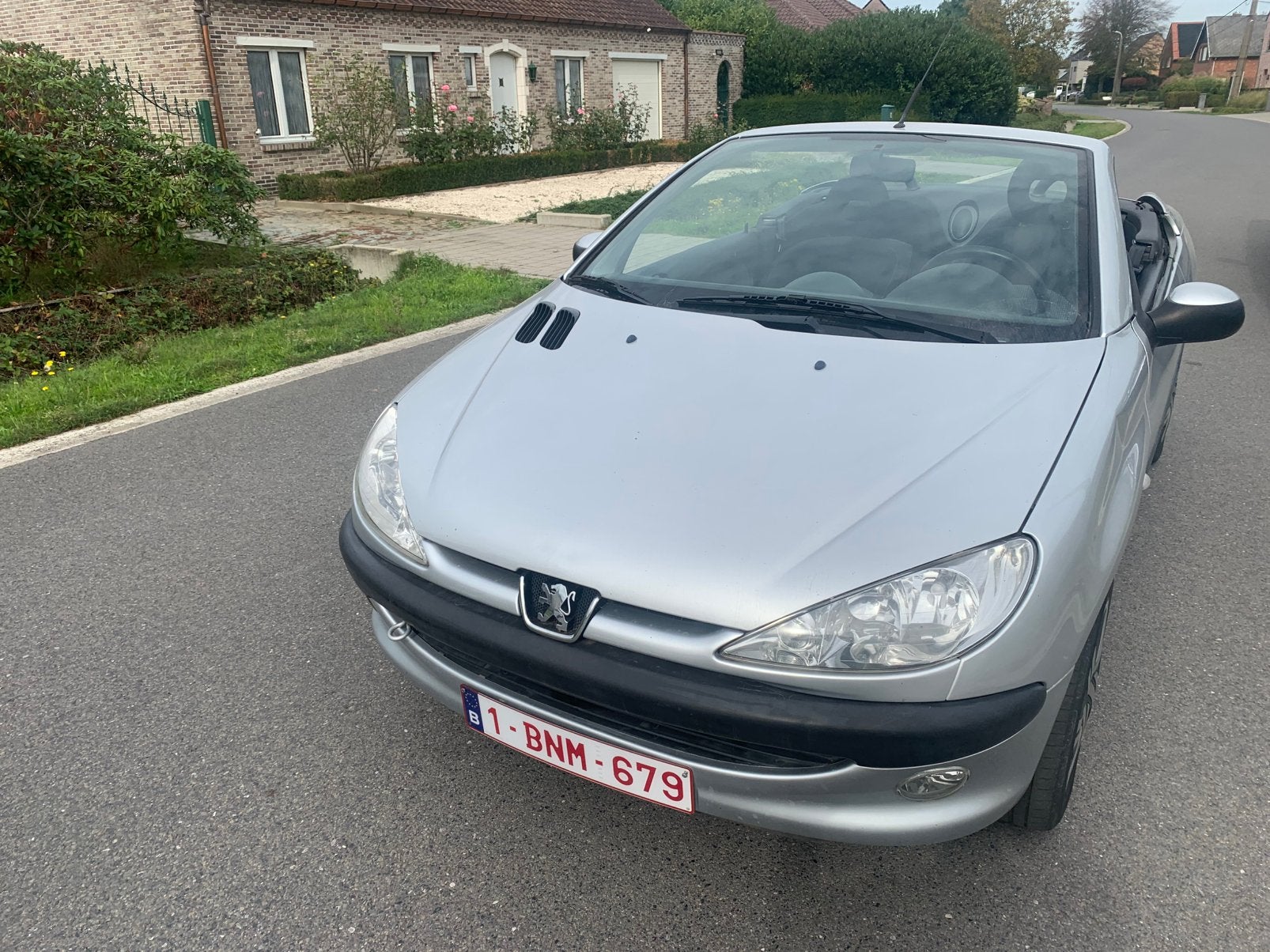 Peugeot 206cc cabrio, gekeurd, Argent ou Gris, Cabriolet, Particulier, Essence