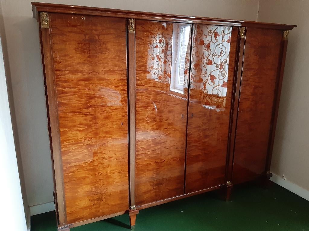 Garde-robes en acajou, 200 cm ou plus, Utilisé, Avec tablette(s), Autres essences de bois