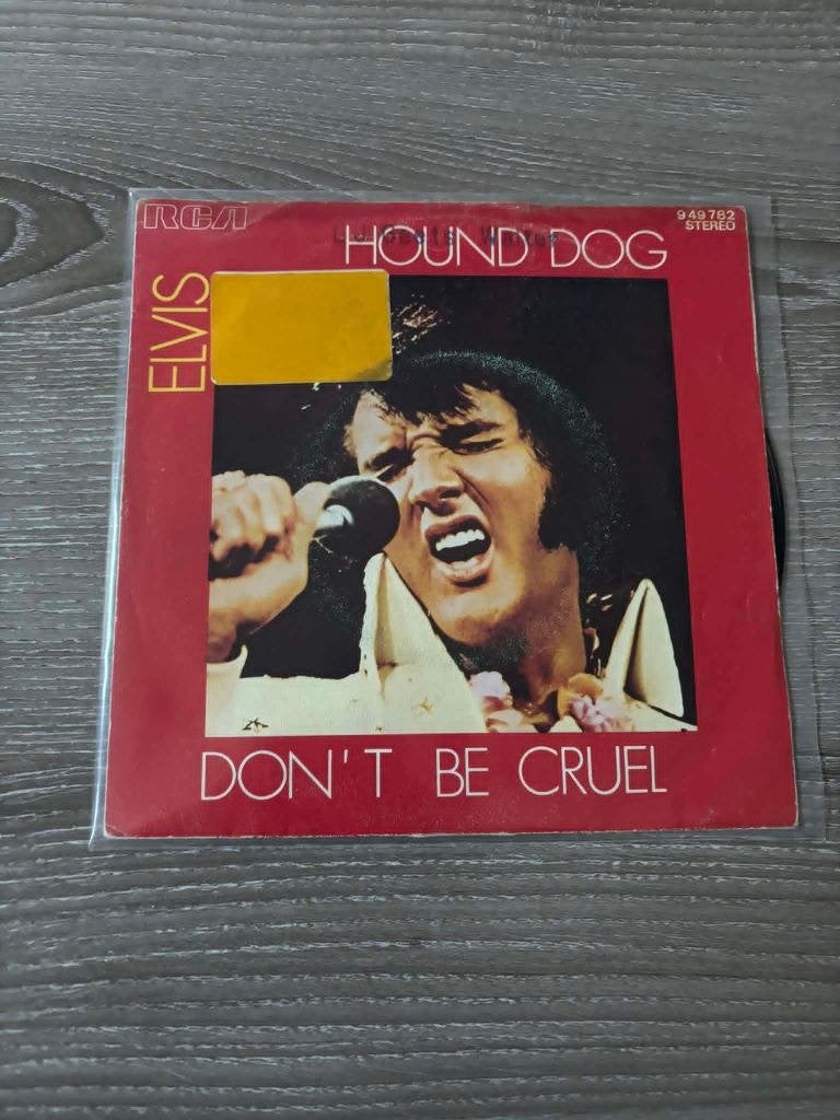Elvis single, Hound dog/don't be cruel, Franse persing,, Cd's en Dvd's, Vinyl Singles, Gebruikt, 7 inch, Rock en Metal, Fotohoes
