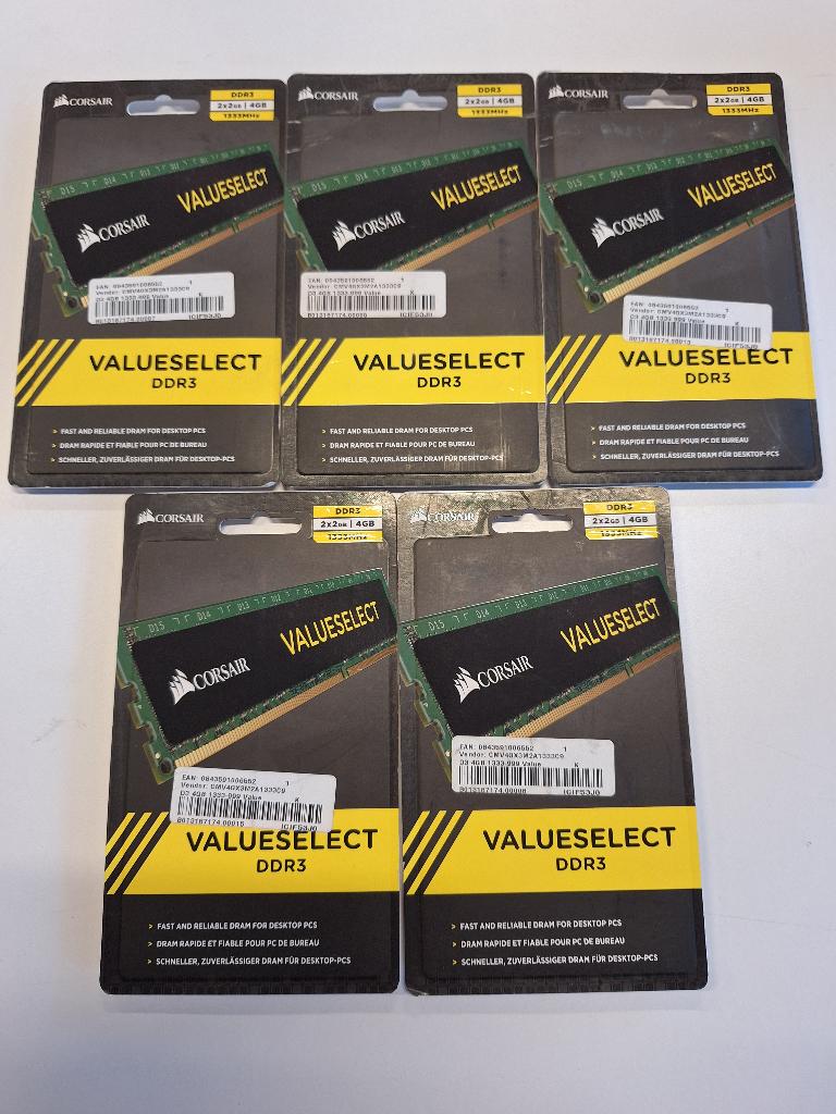 4 GB DDR3 (2x2) Nieuw Corsair, Nieuw, DDR3, Ophalen of Verzenden, Desktop