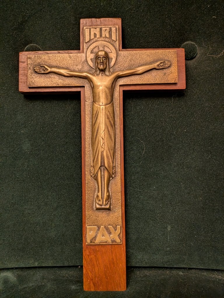 Bronzen Art Deco Christus, ca. 1920 - 1940, Enlèvement ou Envoi