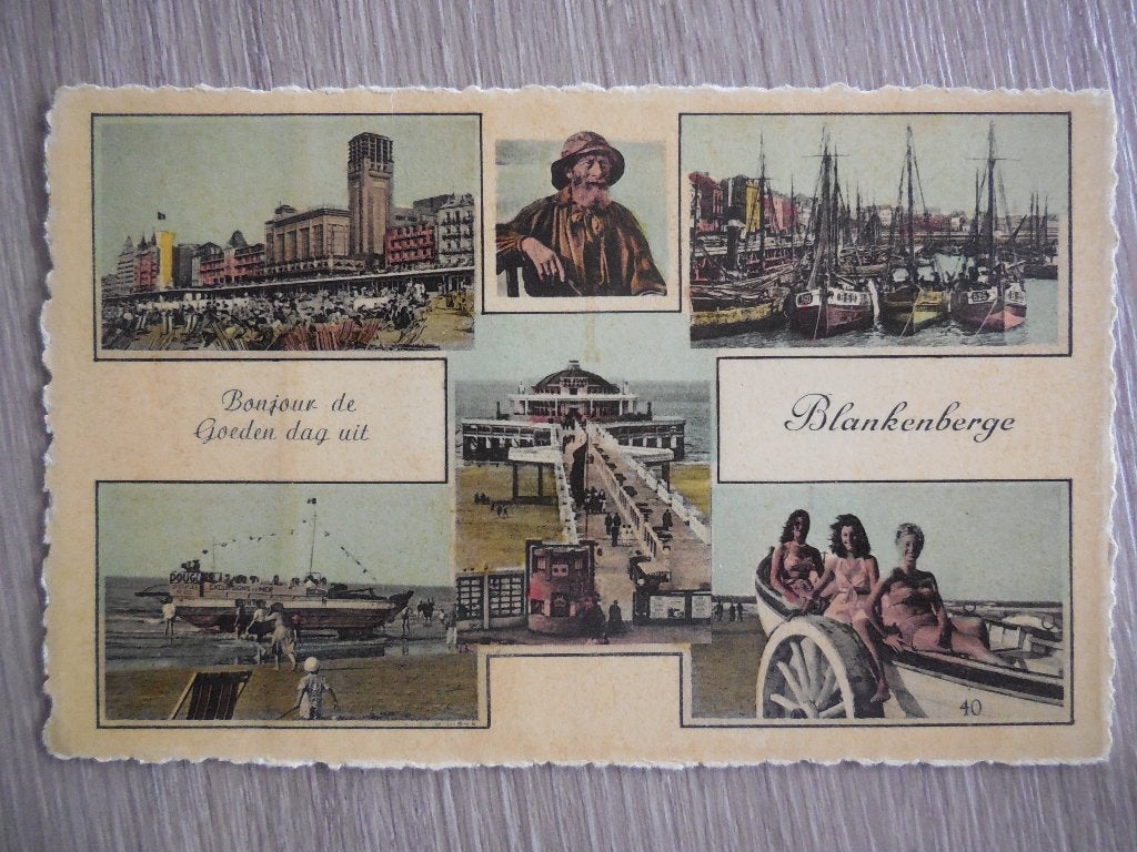 postkaart  Goeden dag uit Blankenberge, Ophalen of Verzenden, 1940 tot 1960, Ongelopen, West-Vlaanderen